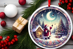Round Christmass Ornament PNG Product Image 2