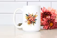 Vibrant Bouquet with Cherry Blossom and Rainbow | Clipart Product Image 2