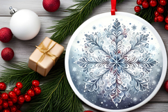 Round Christmass Ornament PNG Product Image 2