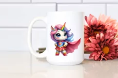 Pastel Baby Unicorn as Hero | Clipart Product Image 2