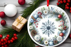 Round Christmass Ornament PNG Product Image 2