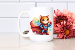 Colorful Baby Cat Hero | Sublimation Clipart Product Image 2