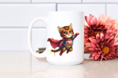 Hero Baby Cat Watercolor Art | Sublimation Clipart Product Image 2