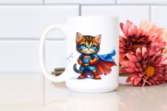 Hero Cat Watercolor Clipart Product Image 2