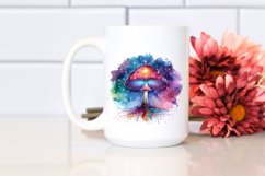 Magical Celestial Astral Mushroom Watercolor Product Image 2