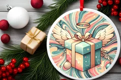 Round Christmas Ornament Sublimation|Clipart Product Image 2