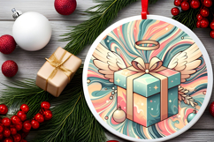 Round Christmass Ornament PNG Product Image 2