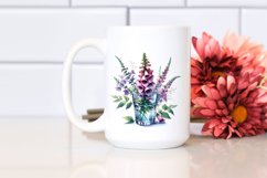 Watercolor with Foxglove | Sublimation | Clipart Product Image 2