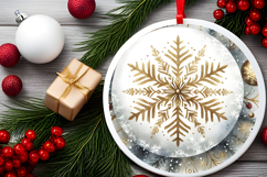 Round Christmass Ornament PNG Product Image 2