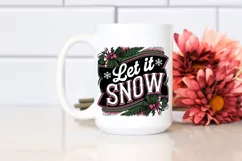 Let It Snow Christmas File PNG Sublimation File Digital Product Image 2