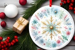 Round Christmas Ornament Sublimation|Clipart Product Image 2