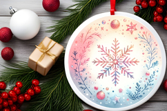 Round Christmass Ornament PNG Product Image 2