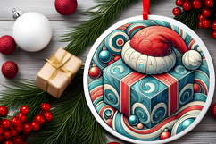 Round Christmass Ornament PNG Product Image 2