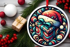 Round Christmas Ornament Sublimation|Clipart Product Image 2