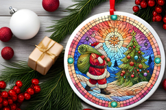 Round Christmass Ornament PNG Product Image 2