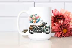Vintage Rusted Motorcycle Watercolor Clipart Product Image 2