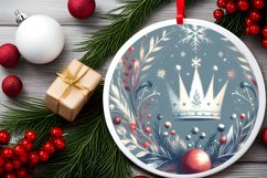 Round Christmas Ornament Sublimation|Clipart Product Image 1