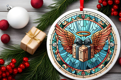 Round Christmass Ornament PNG Product Image 2