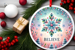 Round Christmass Ornament PNG Product Image 2