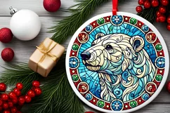 Round Christmas Ornament Sublimation|Clipart Product Image 1