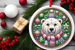Round Christmas Ornament Sublimation|Clipart Product Image 1