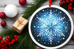 Round Christmass Ornament PNG Product Image 2