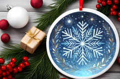 Round Christmass Ornament PNG Product Image 2