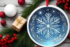 Round Christmas Ornament Sublimation|Clipart Product Image 2