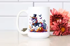 Vibrant Halloween Unicorn Clipart | Sublimation Product Image 2