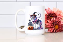 Vibrant Halloween Unicorn Clipart | Sublimation Product Image 2