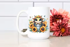 Cute Dragon with Sunflower, Transparent PNG Product Image 2