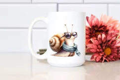 Funny Cute Snail Silk Scarf Sunglasses |Sublimation Clipart Product Image 2