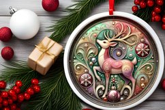 Round Christmas Ornament Sublimation|Clipart Product Image 2