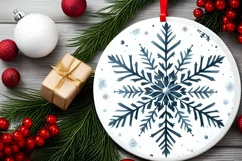 Round Christmas Ornament Sublimation|Clipart Product Image 2