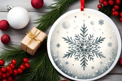 Round Christmas Ornament Sublimation|Clipart Product Image 2