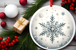 Round Christmass Ornament PNG Product Image 2