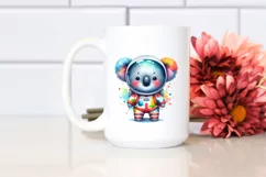 Wimsical Koala with Astronaut Helmet PNG Product Image 2