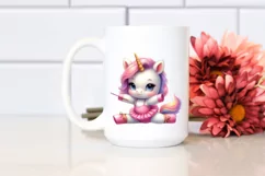 Colorful Baby Unicorn Dancing | Sublimation | Clipart Product Image 2