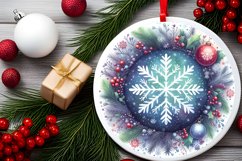 Round Christmas Ornament Sublimation|Clipart Product Image 2