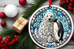 Round Christmas Ornament Sublimation|Clipart Product Image 2