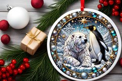 Round Christmas Ornament Sublimation|Clipart Product Image 2