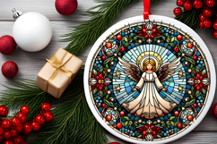 Round Christmass Ornament PNG Product Image 2