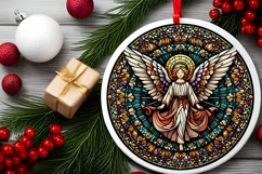 Round Christmas Ornament Sublimation|Clipart Product Image 2