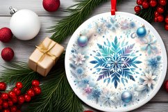 Round Christmas Ornament Sublimation|Clipart Product Image 2