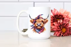 Cow Highland Cow Portrait with Bandana Product Image 2