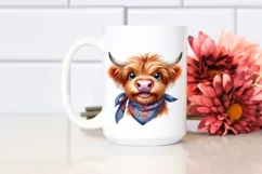 Cow Highland Cow Portrait with Bandana Product Image 2