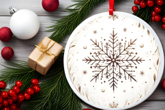 Round Christmass Ornament PNG Product Image 2