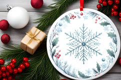 Round Christmass Ornament PNG Product Image 2