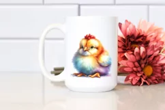Colorful Baby Chicken Cute Moon Clipart Product Image 2