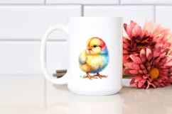 Colorful Baby Chicken | Watercolor Clipart Product Image 2